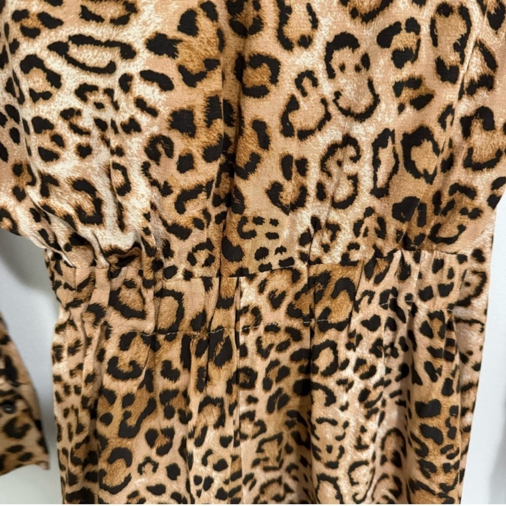 Zara Animal Print Wrap Romper - Picture 5 of 7